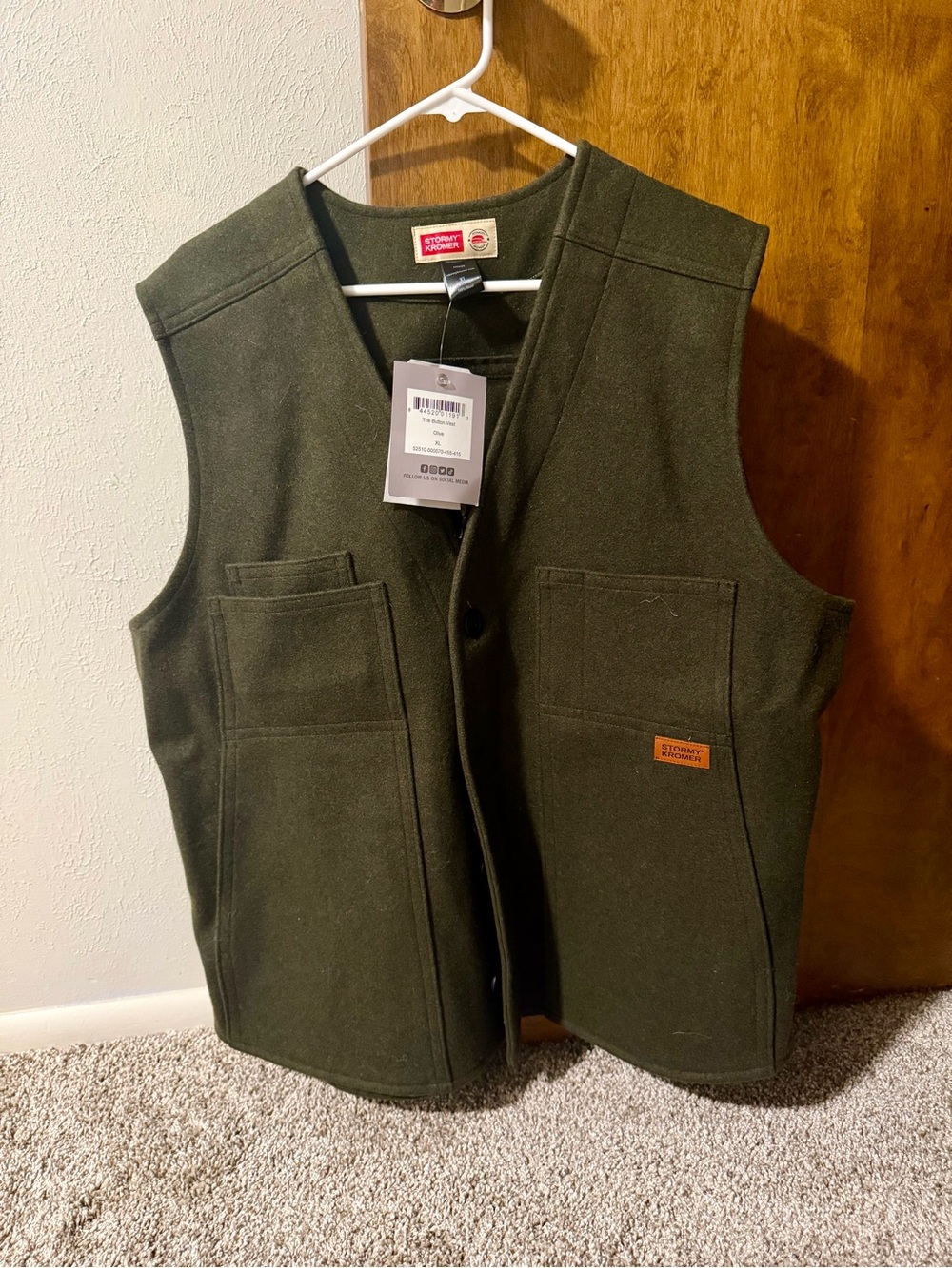 Stormy Kromer Green Wool Vest - Men's